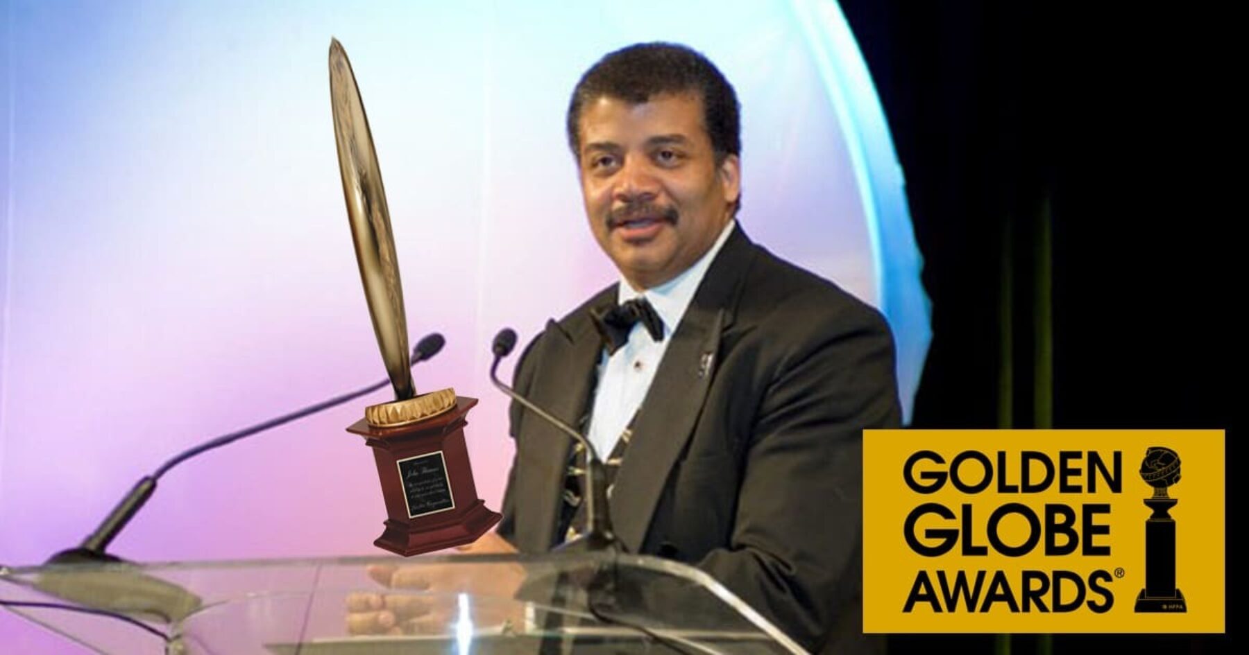 Neil deGrasse Tyson Receives Golden Flat Earth Award